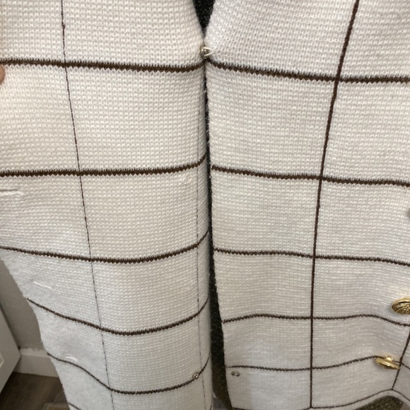 LILLY OF CALIFORNIA VINTAGE CREAM SWEATER JACKET LARGE - Picture 9 of 16